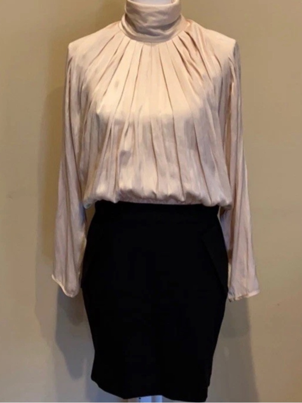 Smythe Womens Turtleneck Drape Neck Dress Sz 4